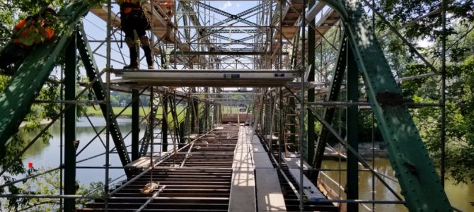 La reconstruction du pont de Dunany.