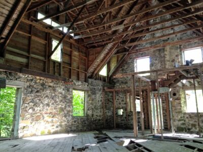 The is the interior of the house after it had been stripped of everything of value.